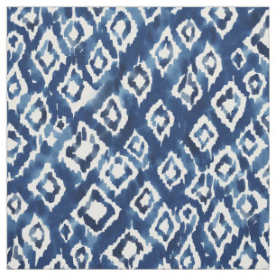DIVVY UP DIAMONDS Geo Indigo Boho Ikat Stof