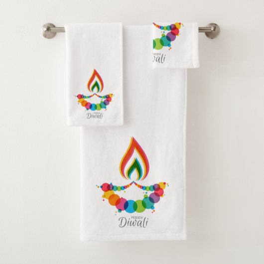 Diwali Bath Towel Set Bad Handdoek (Insitu)