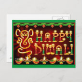Diwali Briefkaart (Voorkant / Achterkant)