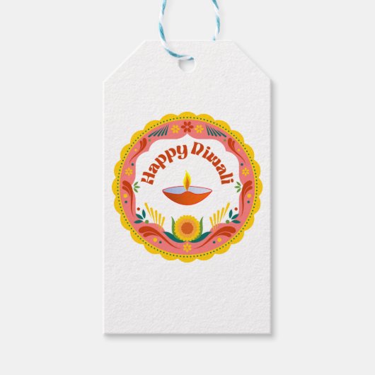 Diwali Cadeau Label ( Happy Diwali) Cadeaulabel (Voorkant)