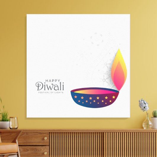 Diwali Canvas Afdruk (Insitu (Woonkamer))
