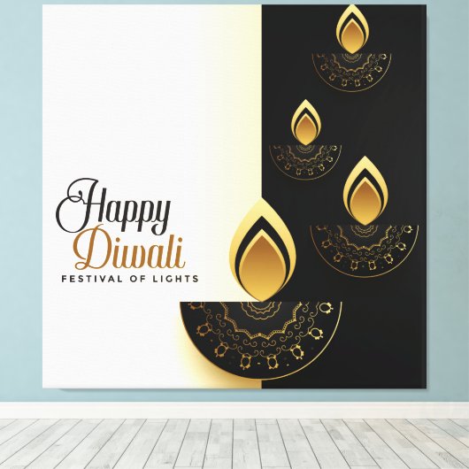 Diwali Canvas Afdruk (Insitu (Houten vloer))