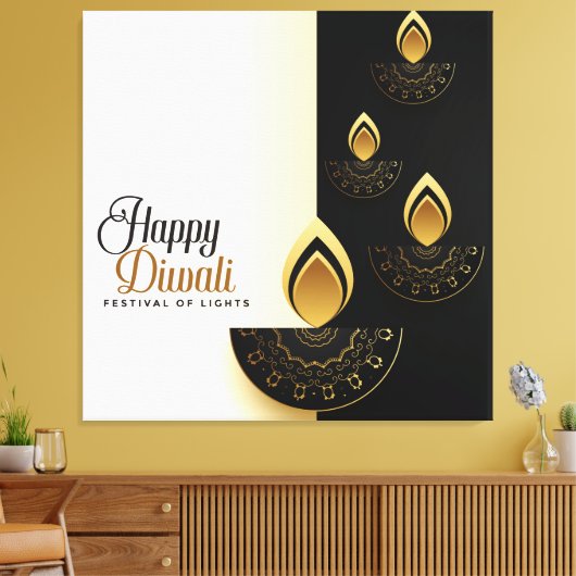 Diwali Canvas Afdruk (Insitu (Woonkamer))