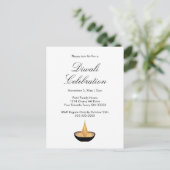 Diwali Celebration Diya Invitation Briefkaart (Staand voorkant)