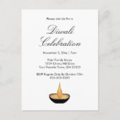 Diwali Celebration Diya Invitation Carte postale (Devant)