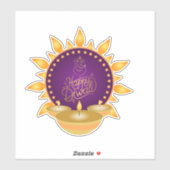 Diwali Custom-Cut Vinyl Sticker (Vel)