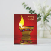 Diwali Diya - Lichtlamp Briefkaart (Staand voorkant)
