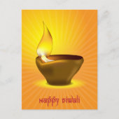 Diwali Diya - Olielamp voor de viering van dipawal Briefkaart (Voorkant)