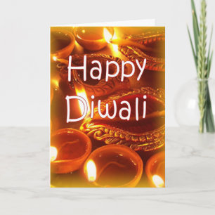 Diwali diyas card kaart