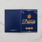Diwali Feest Folie Feestdagenkaart (Buiten Laag)