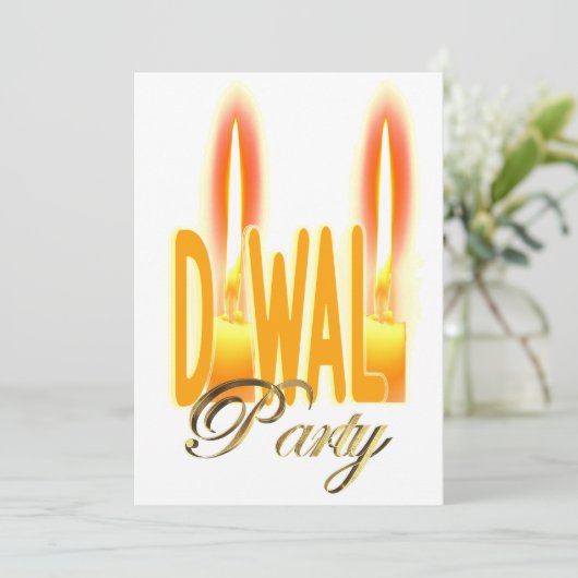 Diwali Feest Uitnodiging Elegant (Staand voorkant)