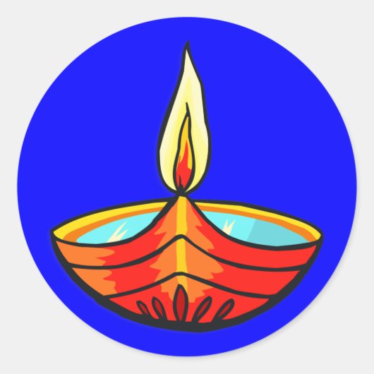 Diwali Festival Lights Ronde Sticker (Voorkant)