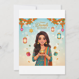 Diwali-festival viering feestdagenkaart