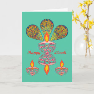 Diwali Greeting - Lampen Kaart