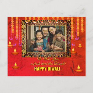 Diwali groet traditionele foto kaart