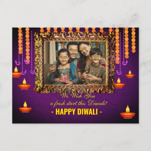 Diwali-groet traditionele fotokaart briefkaart