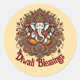 Diwali Groeten Ronde Sticker