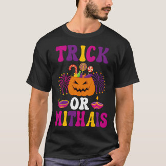 Diwali Halloween pompoen Halloween en Diwali koste T-shirt