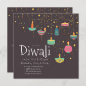 Diwali hangende Deepas Kaart (Voorkant / Achterkant)