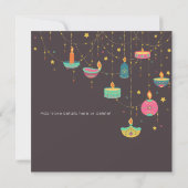 Diwali hangende Deepas Kaart (Achterkant)