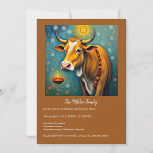 Diwali Heilige Koe Diyas vieren
