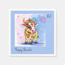 Diwali Heilige Koeien in vermomming kunst