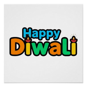 Diwali – Het Kleurrijke Feest van Licht en Vreugde Perfect Poster