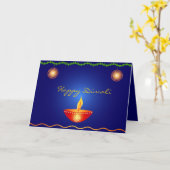 Diwali heureux - carte (Fleur jaune)