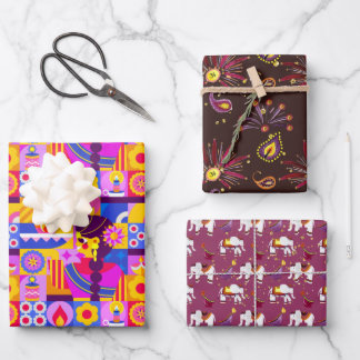 Diwali, Indiaas etnisch ontwerp cadeaupapier