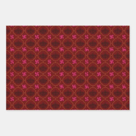 Diwali, indian motief cadeauverpakking 3 vellen se