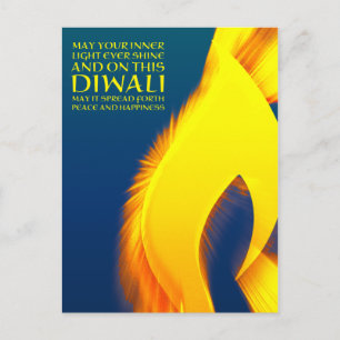 diwali inspirerend binnenlichtstraal briefkaart
