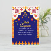 Diwali Invitation Kaart (Staand voorkant)