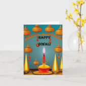 Diwali Kaart 55 (Gele Bloem)