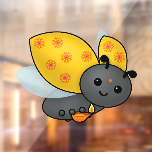 Diwali Ladybug met Deepa Raamsticker (Vel 2)