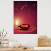 Diwali lumineux - Impression de l'affiche (Cuisine)