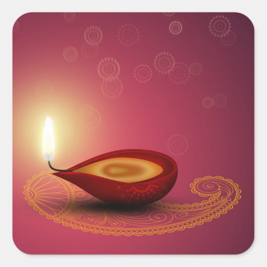Diwali lumineux - Sticker (Devant)