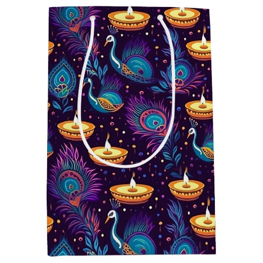 Diwali Midnight Serenity Medium Cadeauzakje (Voorkant)