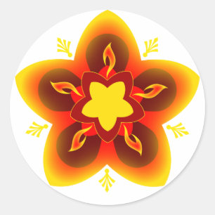diwali rangoli ronde sticker