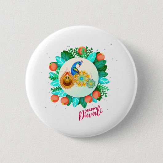 DIWALI RONDE BUTTON 5,7 CM (Voorkant)