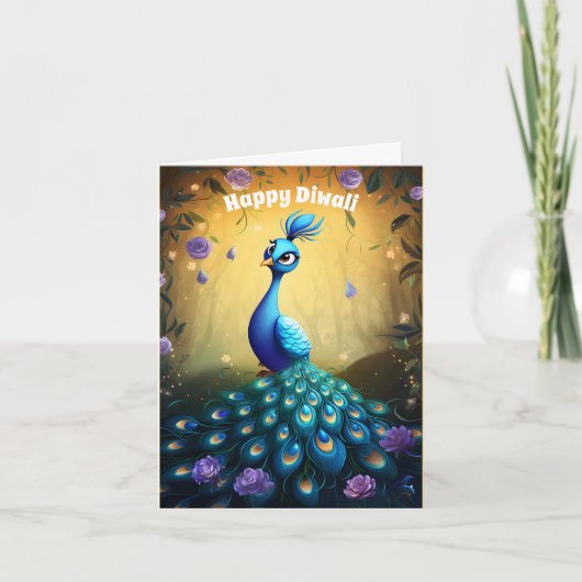 🦚 Diwali se demande : Carte postale Peacock encha (Devant)