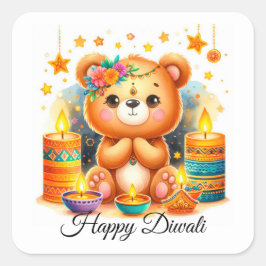 Diwali-sfeer Vierkante Sticker