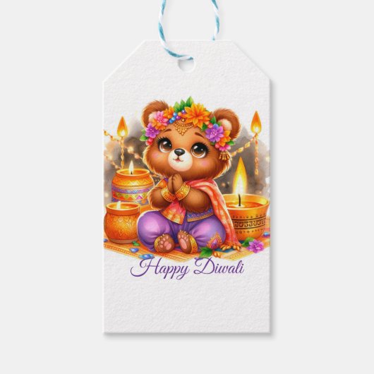 Diwali vieren cadeaulabel (Voorkant)