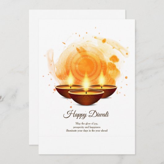 Diwali Wenskaart (Voorkant / Achterkant)