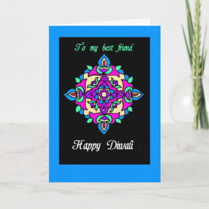 Diwali Wenskaart voor een beste vriend Kaart