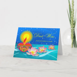 Diwali wil van Ons Huis tot Yours, Diya, Lotus Kaart