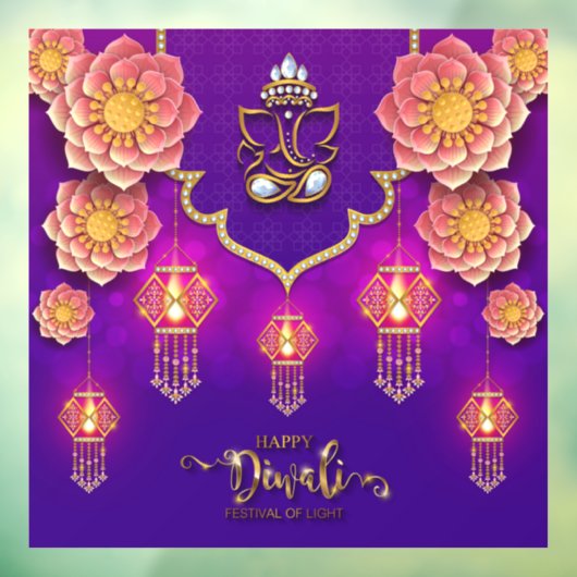 Diwali Window Cling Raamsticker (Vel 3)