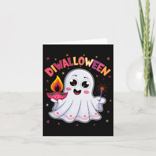 Diwalloween Diwali Halloween Fun Boo Ghost Lantaar Kaart
