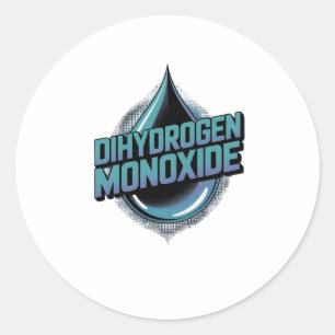 Diwaterstofmonoxide Ronde Sticker