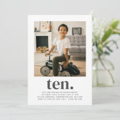 Dix Carrés Photo Invitation pour le premier annive (Debout devant)