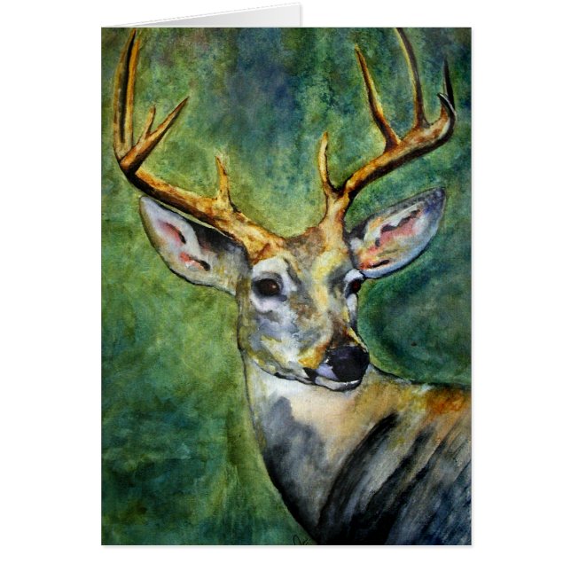 Dix cartes d'indicateur (cerf commun) (Devant)